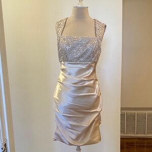 Chic Cream Lace Mini Dress